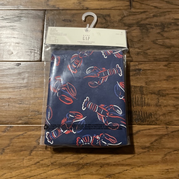 New Gap Kids Lobster summer pajamas PJs size 4 years - Picture 2 of 4